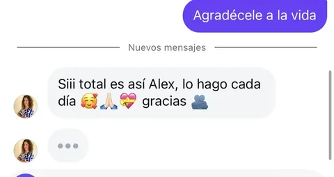 Mensaje de un asistente sobre sus ventas en Infinity